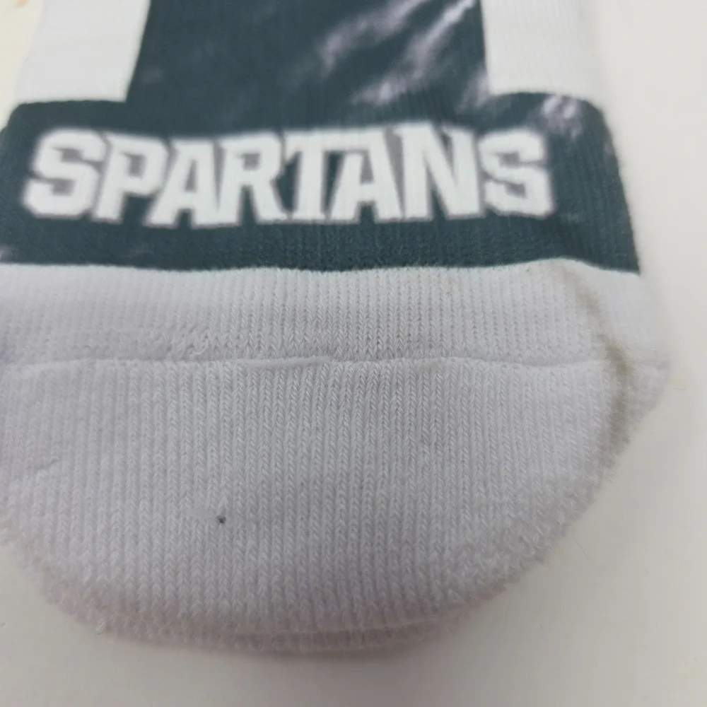 Strideline Michigan State Spartans Socks Lot 2 Wool Tie Dye M/L 8-12 NCAA NWT